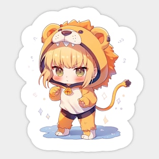 chibi saber lion Sticker